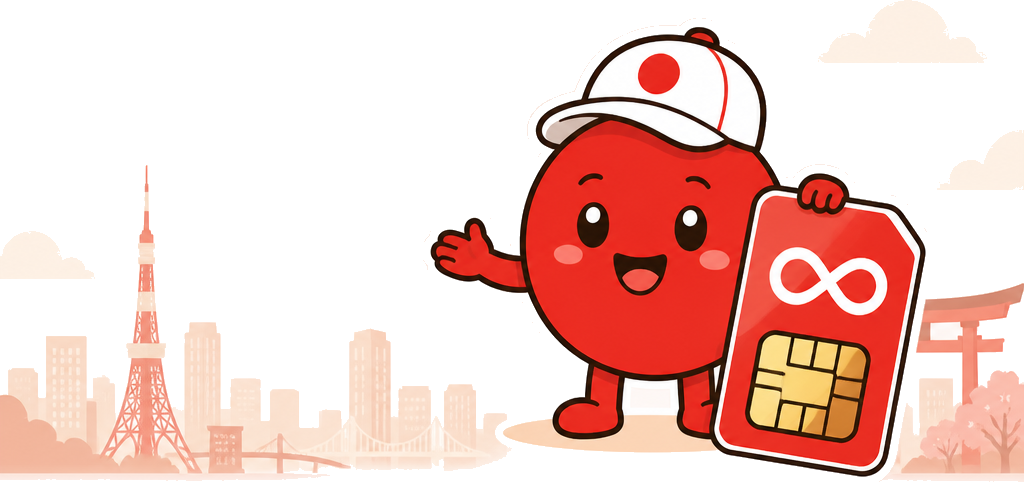 PlanJapan mascot with the map of Japan