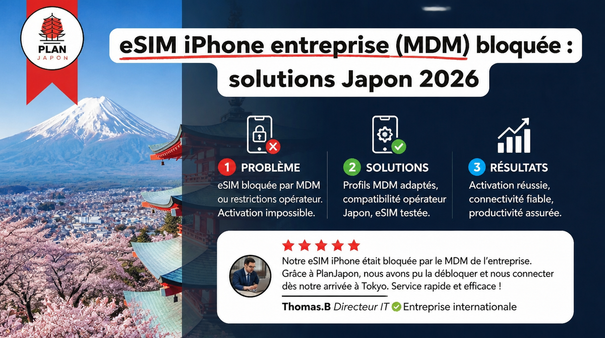 eSIM Blocked on a Work iPhone (MDM)? Japan Fixes 2026