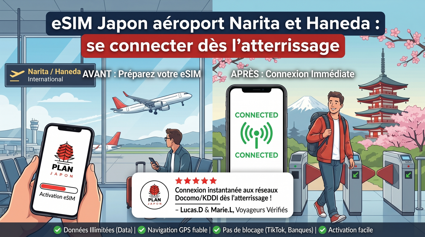 Japan eSIM at Narita and Haneda: Get Connected the Moment You Land