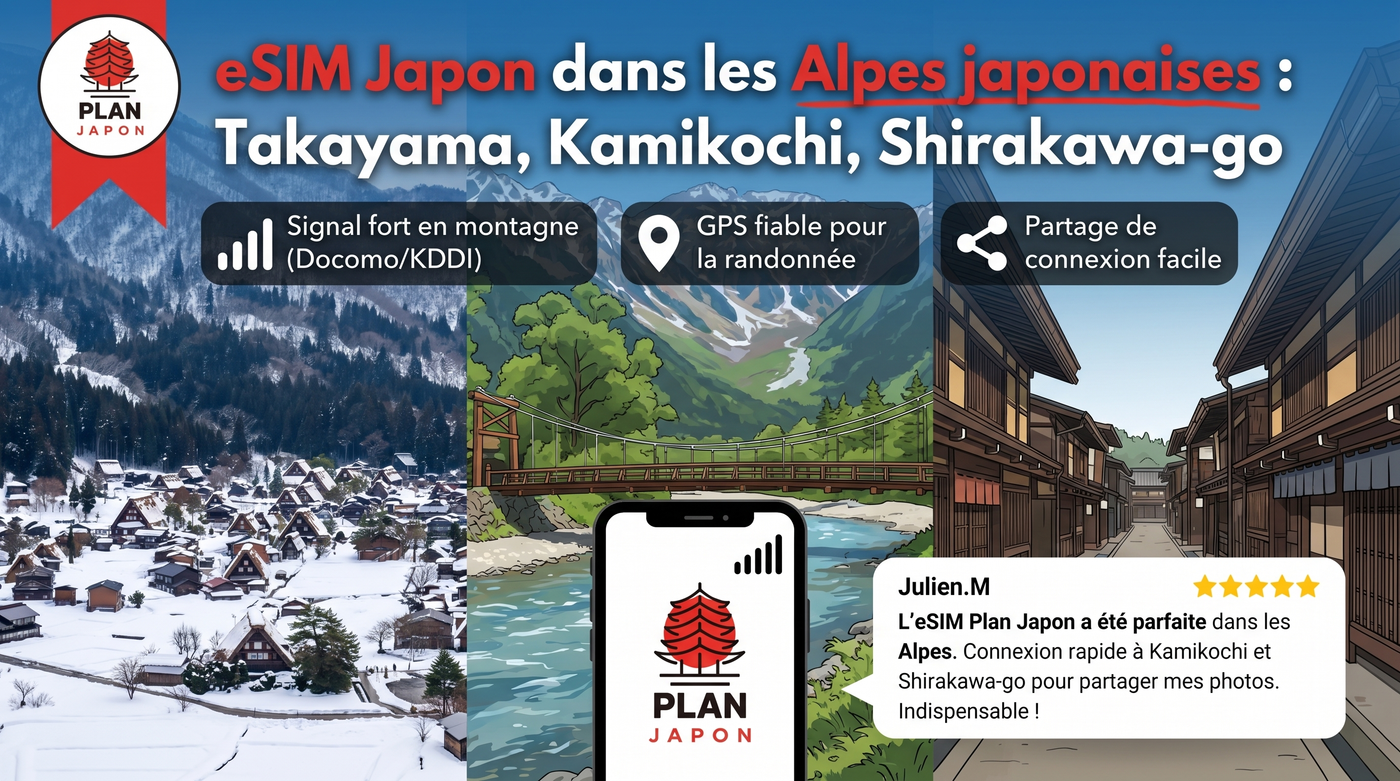 eSIM Japan in the Japanese Alps: Takayama, Kamikochi, Shirakawa-go