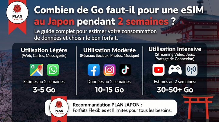 eSIM Japan: How Many GB for 2 Weeks? (2026 Guide)