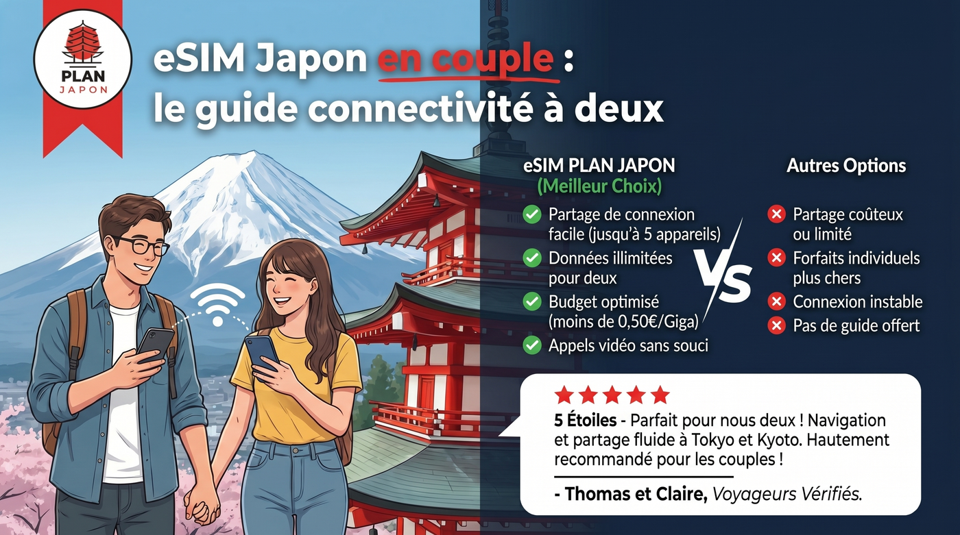 eSIM Japan for Couples: One or Two eSIMs? The Guide (2026)