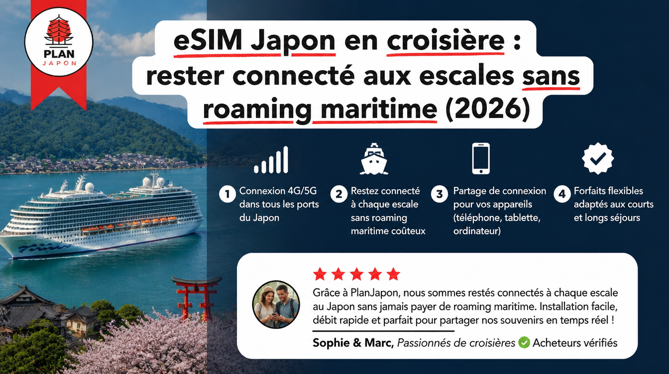 Japan eSIM on a Cruise: Stay Connected at Ports Without Maritime Roaming (2026)