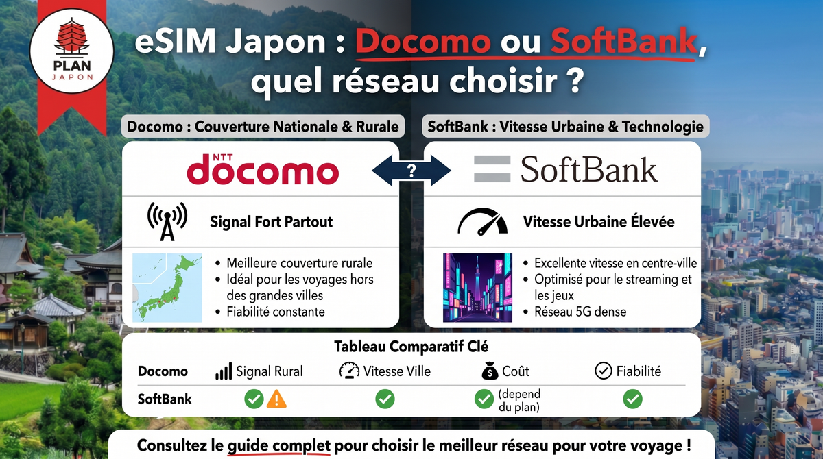 Japan eSIM: Docomo or SoftBank — Which Network Should You Choose?