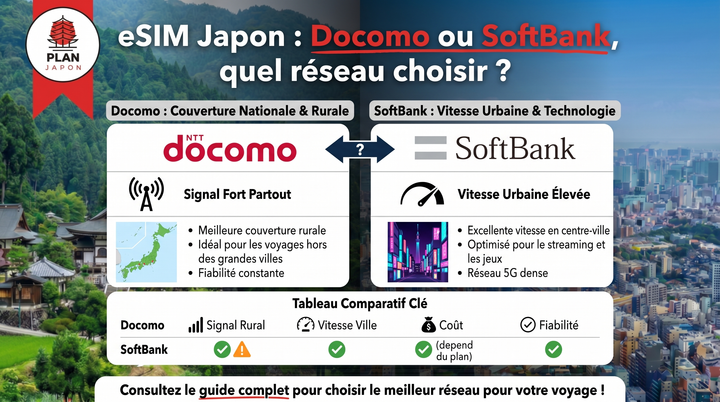 Japan eSIM: Docomo or SoftBank — Which Network Should You Choose?