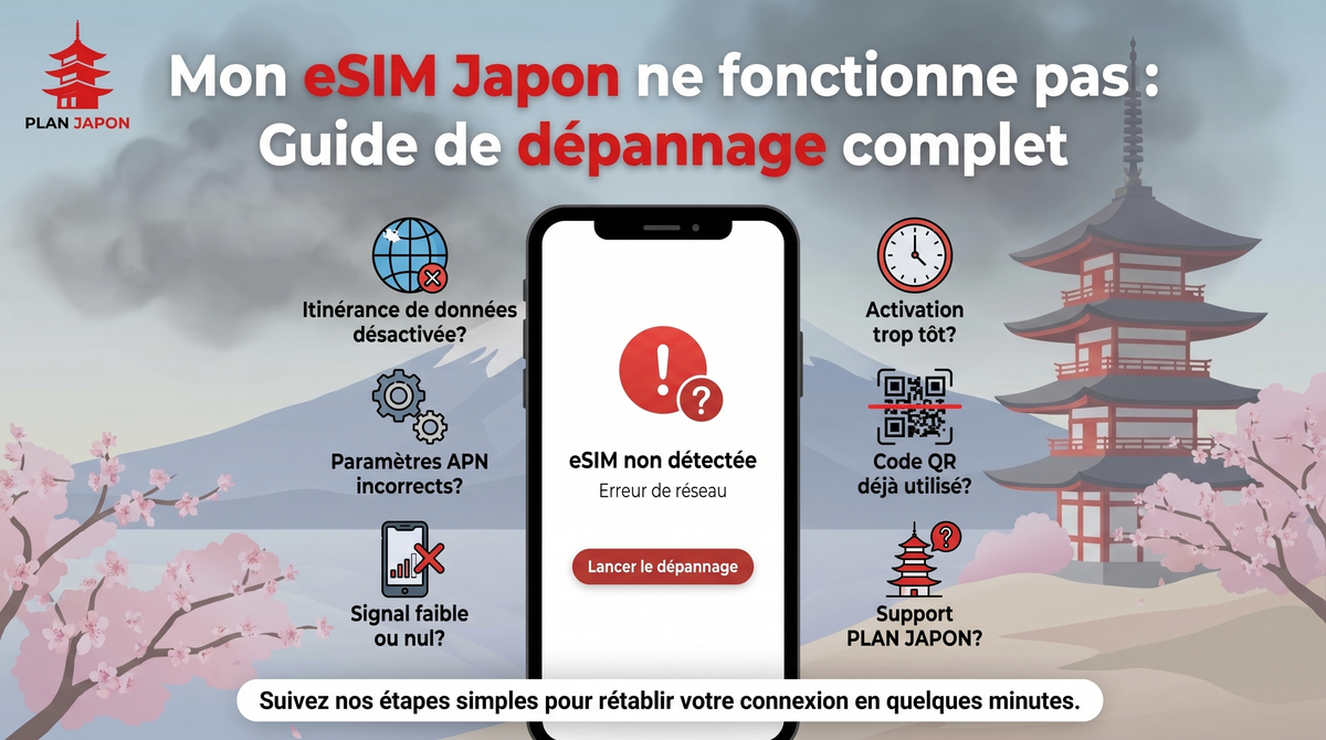 Japanin eSIMini ei toimi: kattava vianetsintäopas
