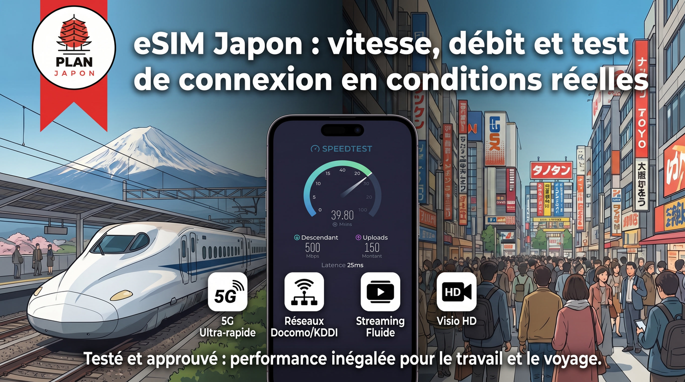 eSIM Japon : vitesse, débit et test de connexion en conditions réelles