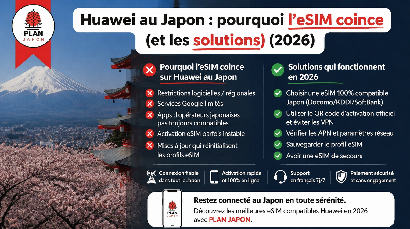 Huawei Phones in Japan: Why eSIM Is Tricky (and What to Do) (2026)