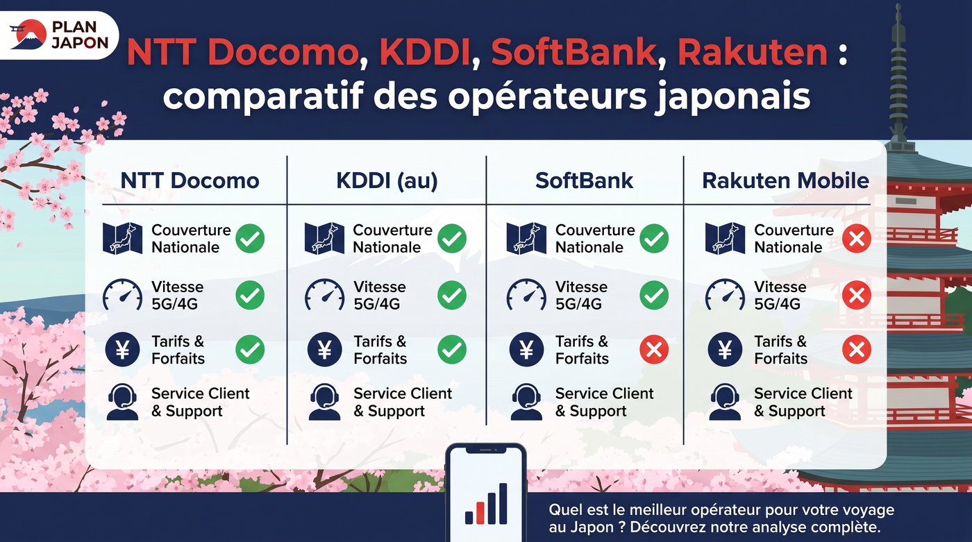 NTT Docomo, KDDI, SoftBank, Rakuten: Japanese Mobile Operators Compared