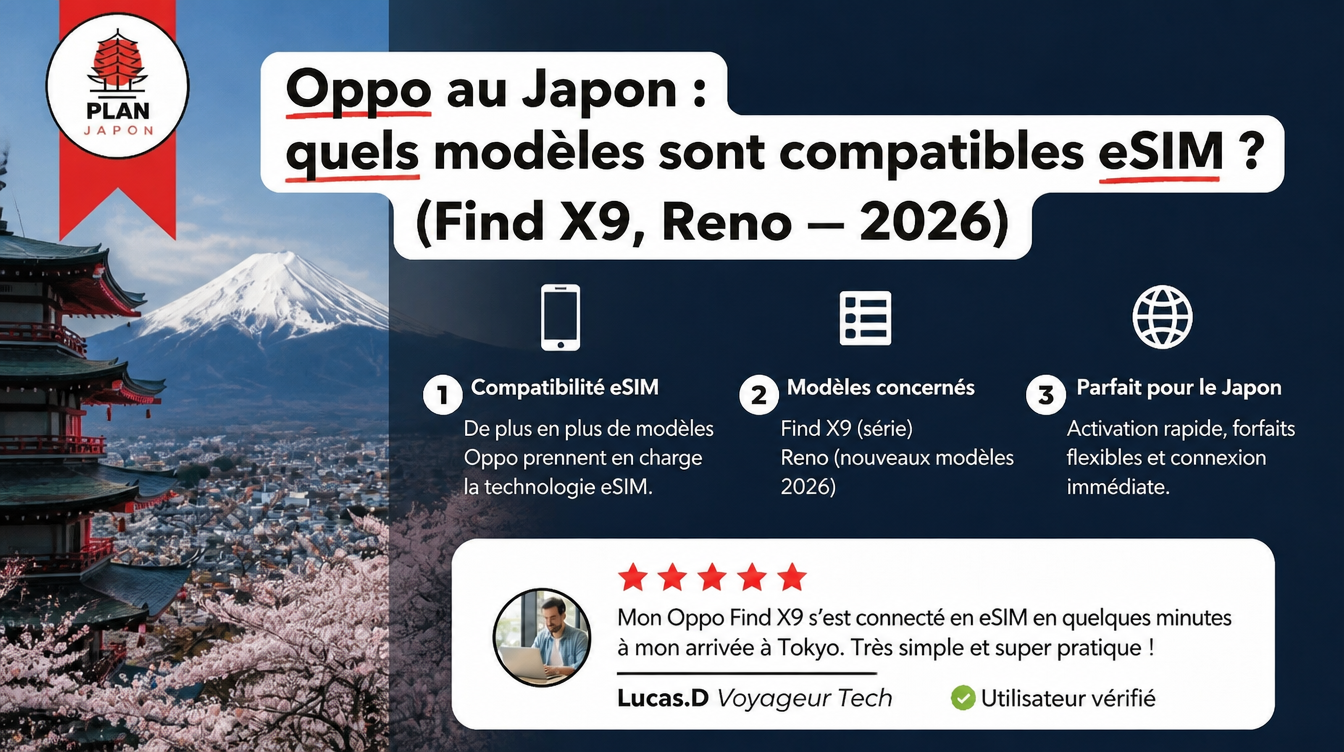 Oppo eSIM in Japan: Which Models Work? (Find X9, Reno — 2026)