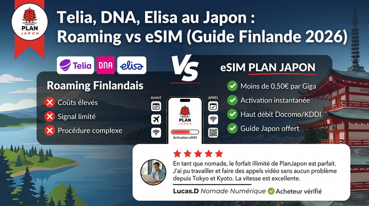 Telia, DNA & Elisa in Japan: Roaming vs eSIM (2026)