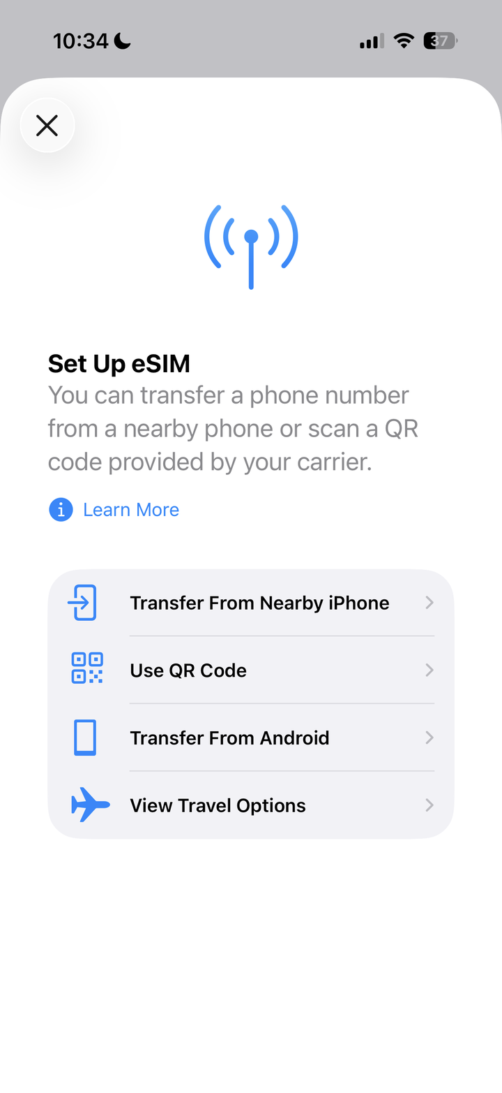 Choose “Use QR Code”