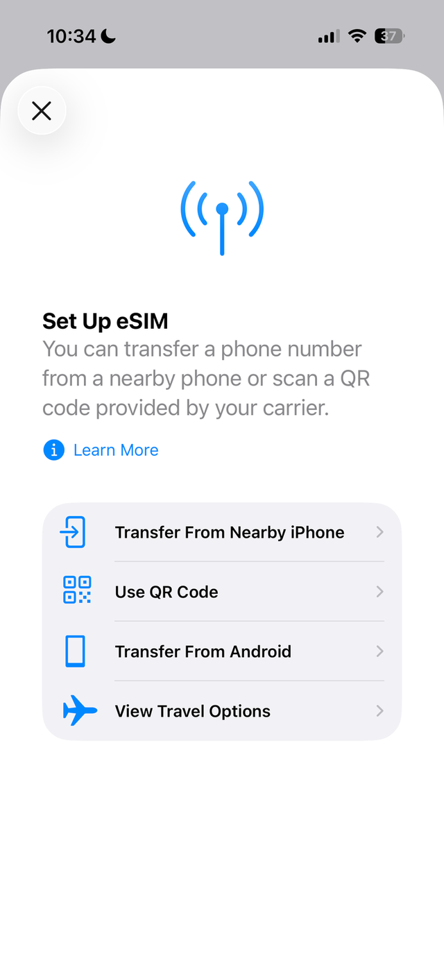Choose “Use QR Code”