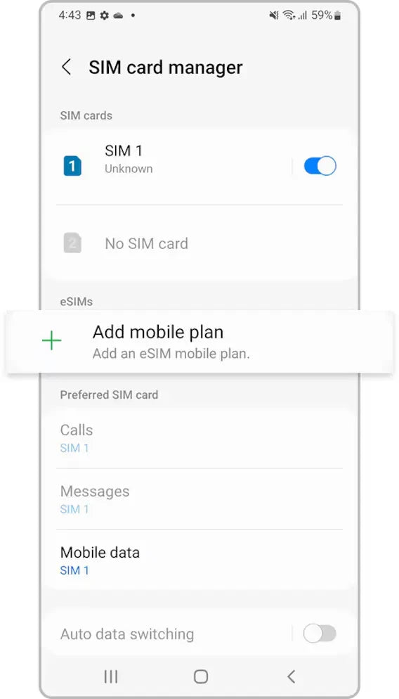 Add a mobile plan