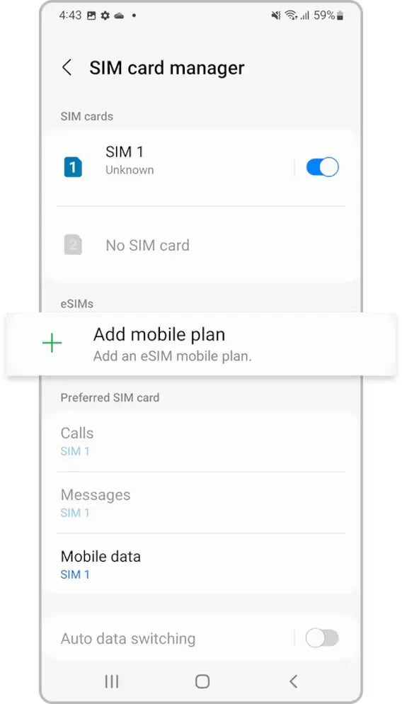 Add a mobile plan